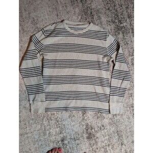 Gap Sweater Gray Striped Pullover Size Small
